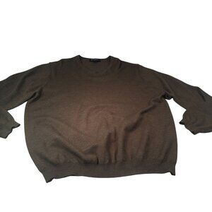Brooks Brothers Extra Fine Italian Merino Sweater Mens V Neck Pullover Shirt